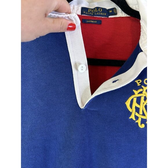 Polo Ralph Lauren Rainbow Color Block Monogram Crest Polo Shirt - Picture 5 of 7